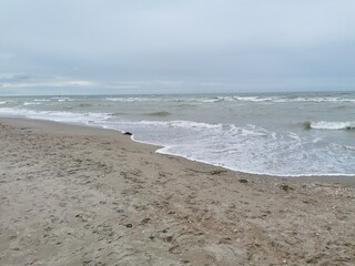 North Sea Shore at the city of Koksijde, Belgium