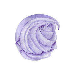 Watercolor sweet meringues and marshmallows