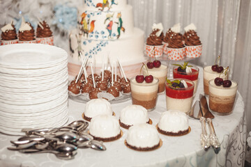 wedding cake and flowers