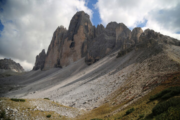 The Three peaks of Lavaredo in the Italian Dolomites
