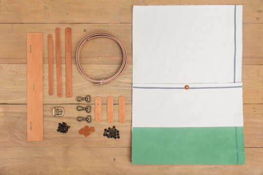 Handbag parts ready to be assembly