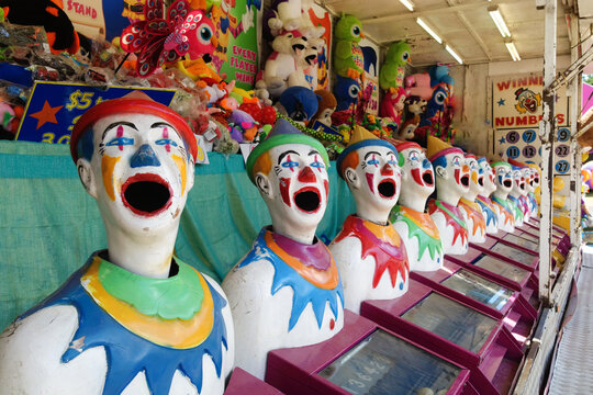 Laughing Clown Fairground side stall