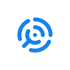 Search network logo design vector