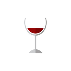 glass of red wine icon. Drink logo design 