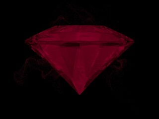 Dark red diamond on black