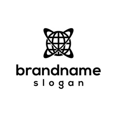 Simple globe logo design vector