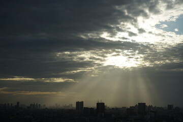 time lapse of clouds over the city