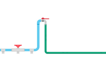 Water leak. Tap cartoon vector. wallpaper. free space for text.