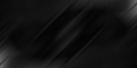 Obraz premium Black gradient with spotlight backdrop wallpaper. Abstract gradient black.