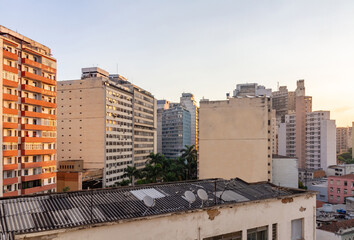 Belo Horizonte downtonw skyline at sunset
