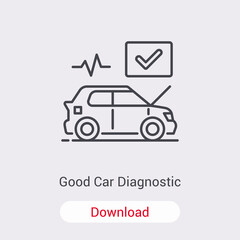 Auto service icon isolated on background. Diagnostics symbol modern, simple, vector, icon for website design, mobile app, ui. Vector Illustration