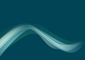 abstract blue wave background and copy space for text