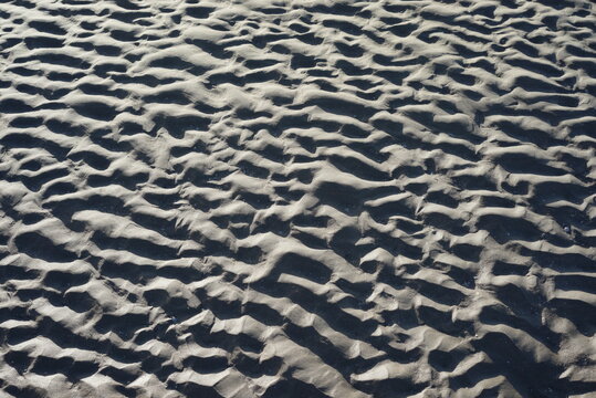 Rippled sand at the beach