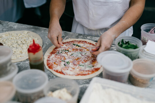 Chef Making Pizza