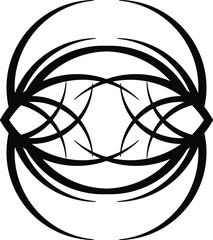 Naklejka premium black and white design