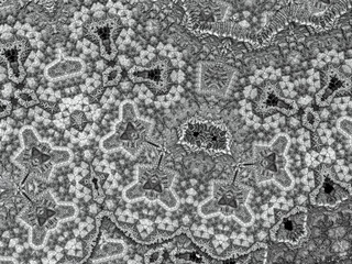 Obraz premium A bizarre fractal 3D structure with a complicated recursion on the surface.