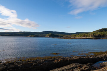 Fototapeta na wymiar Beautiful coastal view in the Bic national park, Canada