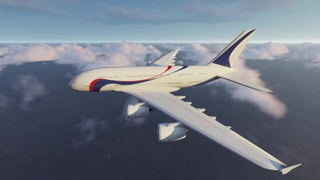 Flight of a passenger plane