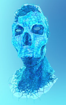 Cybepunk crystal skull mask