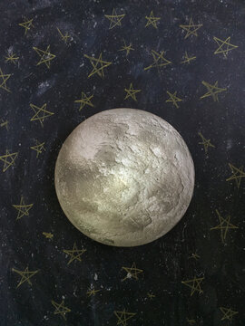 Moon and stars