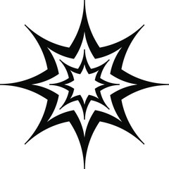 Obraz premium black and white star