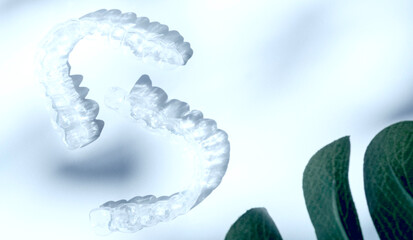 Modern tooth transparent aligners or braces