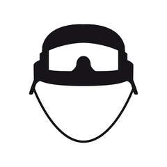 Black swat police hat