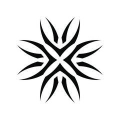 black and white flower