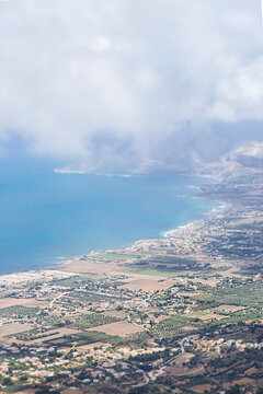 Aerial view of Italian landscape
