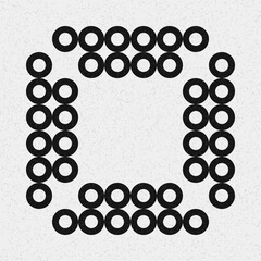 Abstract Cross Pattern Dots Logo generative computational art illustration