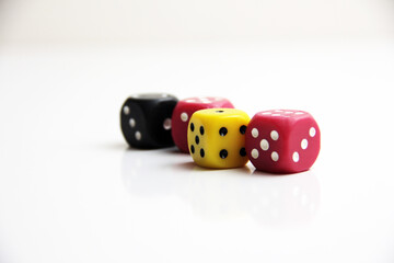 decorative and colorful cube dice