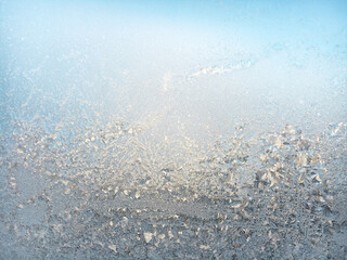 Abstract patter on a frozen window