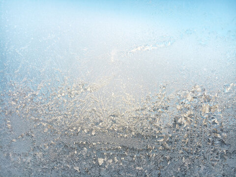 Abstract patter on a frozen window