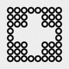 Abstract Cross Pattern Dots Logo generative computational art illustration