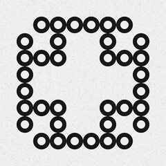 Abstract Cross Pattern Dots Logo generative computational art illustration