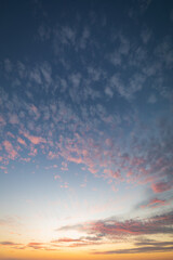 Cirrocumulus clouds sunset sky landscape