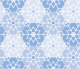 Winter mosaic christmas pattern seamless snow vector