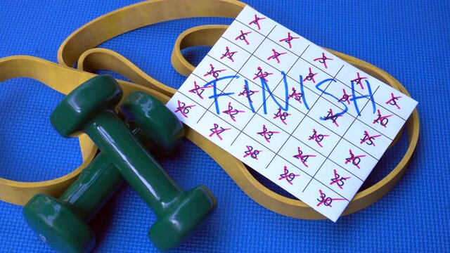 sport schedule calendar - start a diet, doing sport and gymnastics at home and outdoors and follow the flow of time day by day until the end of the program           