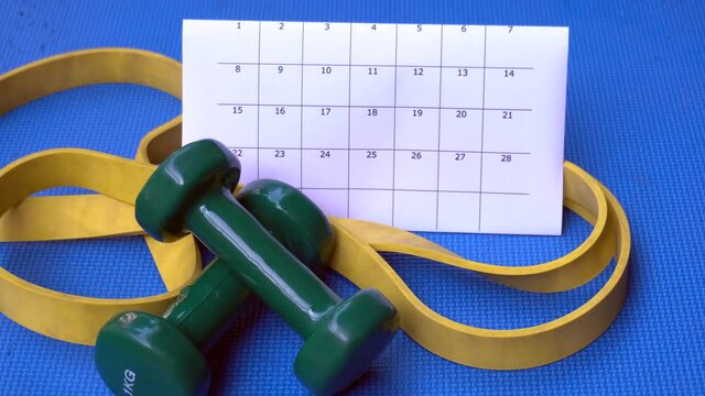 sport schedule calendar - start a diet, doing sport and gymnastics at home and outdoors and follow the flow of time day by day until the end of the program           