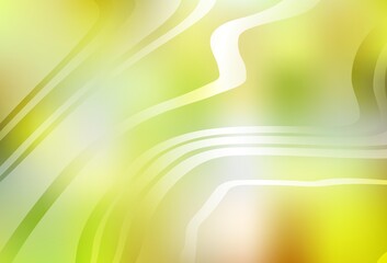 Light Green, Yellow vector template with bent lines.