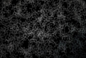 Dark Gray vector pattern with artificial intelligence network.