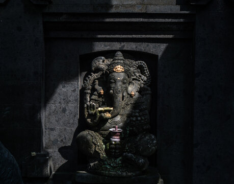 Stone statue of Ganesha in Bali