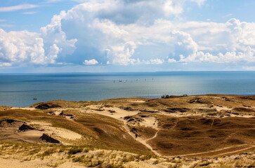 Dunes against the backdrop of the lagoon