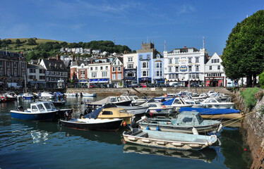 Fototapeta na wymiar Boatfloat and Quay, Dartmouth, Devon, England