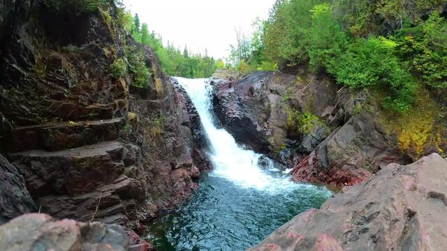 Reversing Waterfall. Tedagouche Falls NB, Canada