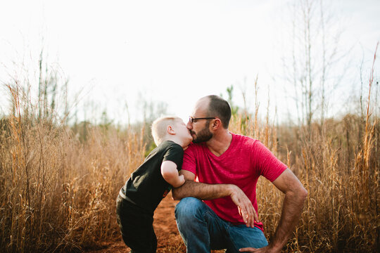 Father and Son playing