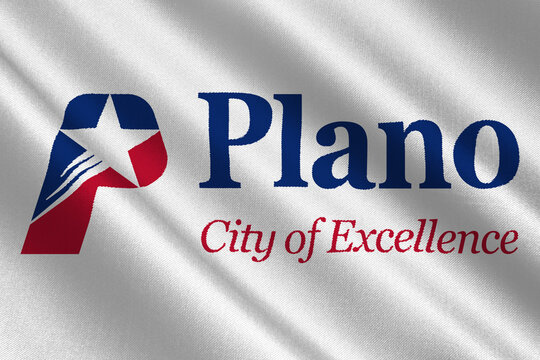 Flag of Plano in Texas, USA