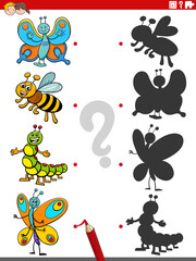 shadow task with comic insect characters