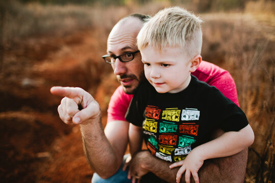 Father and Son playing