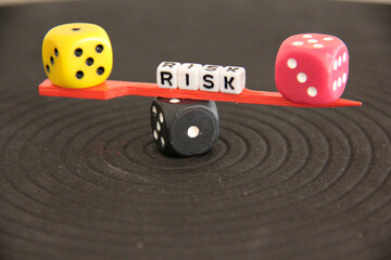 decorative and colorful cube dice